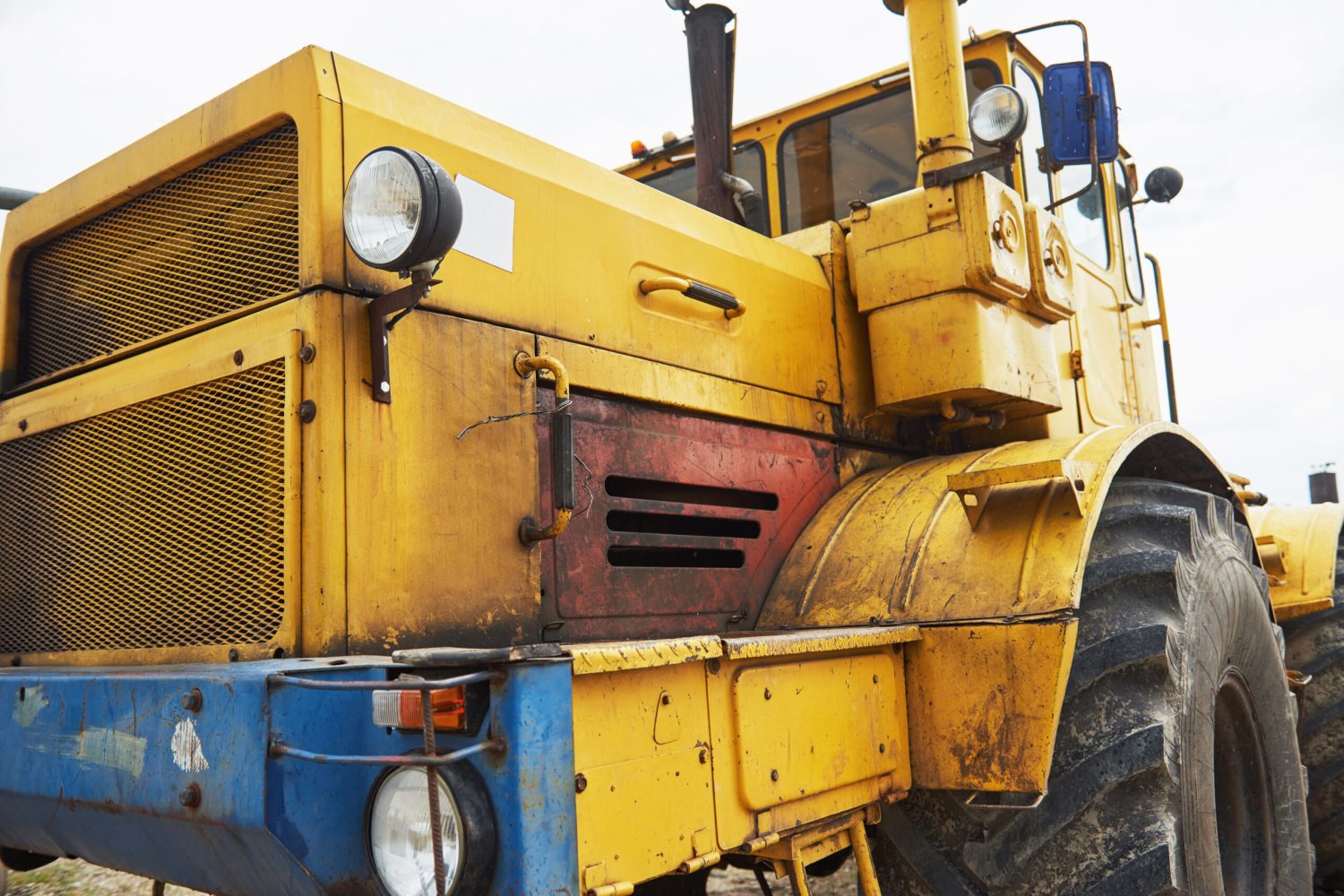 heavy construction loader bulldozer at construction area.